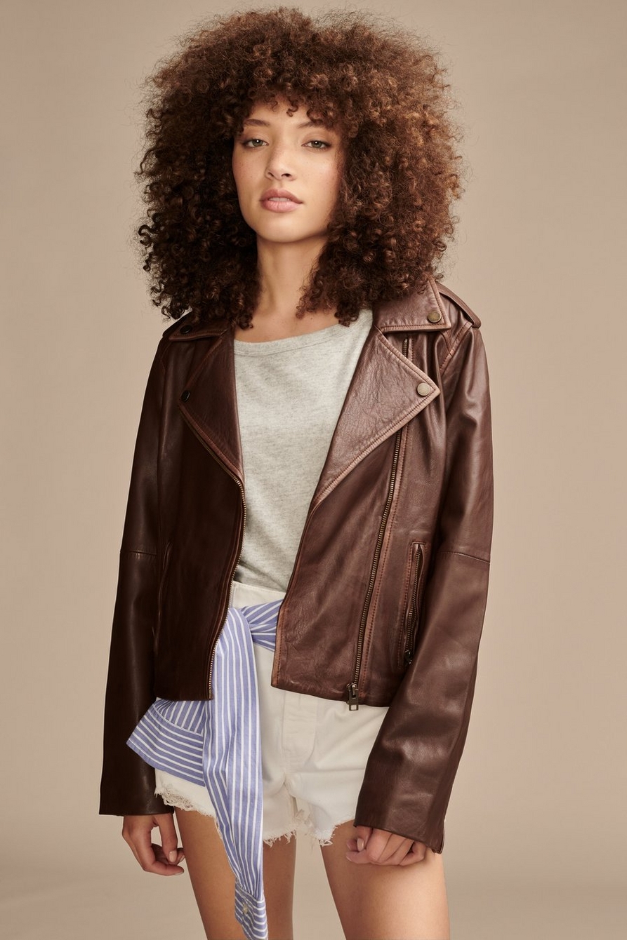 classic leather moto jacket